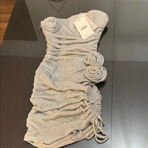 OUTCAST silver labyrinth mini dress size xs